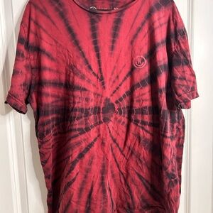 Neff Red and Black Tie-Dye Men's Shirt
